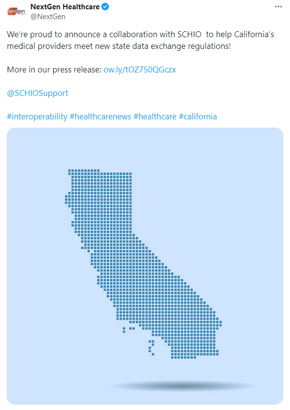 NextGen Healthcare and SCHIO Team Up to Help California Providers Tackle the State’s New Data Exchange Regulations